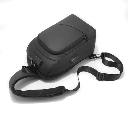 תיק צד נגד גניבות עם מנעול קוד ויציאת USB